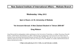 An Innocent Abroad: A New Zealand Student in Tehran 2005-08