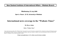 International news coverage in the Waikato Times