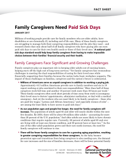 Family Caregivers Need Paid Sick Days