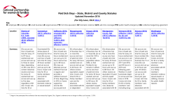 Paid Sick Days Statutes