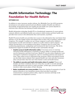 Health Information Technology: The Foundation for Health Reform