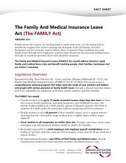 The Family And Medical Insurance Leave Act (The FAMILY Act)