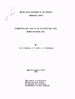 Stanley, W.D., Wahl, R.R., and Rosenbaum, J.G., 1976, A Magnetotelluric Study of the Stillwater Soda Lakes, Nevada, Geothermal Area: U.S. Geological Survey Open-File Report 76-80, 40 p.