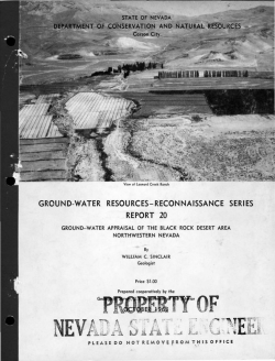 Sinclair, W.C., 1963a, Ground Water Appraisal of the Black Rock Desert Area, Northwestern Nevada: Nevada Department Conservation and National Resources, Ground Water Resources Reconnaissance Series Report 20, 32 p.