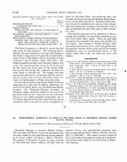 Sigvaldason, G.E., and White, D.E., 1961, Hydrothermal Alteration of Rocks in Two Drill Holes At Steamboat Springs, Washoe County, Nevada, Article 331: U.S. Geological Survey Professional Paper 424 D, p. D116-D122.