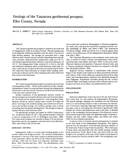 Sibbett, B.S., 1982, Geology of the Tuscarora Geothermal Prospect, Elko County, Nevada: Geological Society of America Bulletin, v. 93, no. 12, p. 1264-1272.&nbsp;