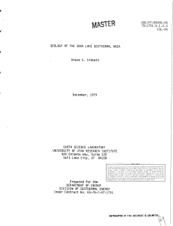 Sibbett, B.S., 1979, Geology of the Soda Lake Geothermal Area: DOE Report DOE/ED/28392-34, 78-1701.B.1.2.3 ESL-24, pp. 1-7 