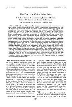Sass, J.H., Lachenbruch, A.H., Munroe, R.J., Greene, G.W., and Moses, T.H., Jr., 1971, Heat Flow in the Western United States: Journal Geophysical Research, v. 76, no. 26, p. 6376-6413&nbsp;