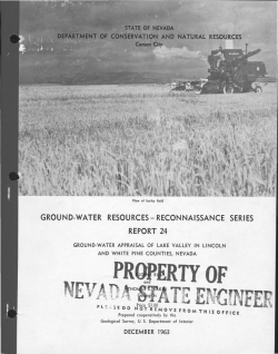 Rush, F.E., and Eakin, T.E., 1963, Ground Water Appraisal of Lake Valley in Lincoln and White Pine Counties, Nevada: Nevada Department Conservation and National Resources, Ground Water Resources Reconnaissance Series Report 24, 29 p.