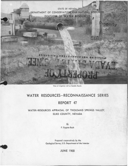 Rush, F.E., 1968b, Ground Water Appraisal of Thousand Springs Creek Valley, Elko County, Nevada: Nevada Department Conservation and National Resources, Water Resources Reconnaissance Series Report 47.