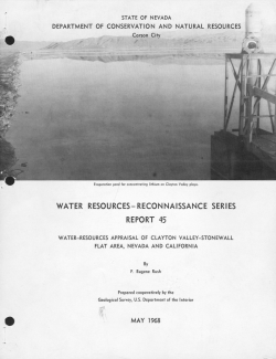 Rush, F.E., 1968a, Ground Water Appraisal of Clayton Valley Stonewall Flat Area, Nye County, Nevada: Nevada Department Conservation and National Resources, Water Resources Reconnaissance Series Report, 45, 54 p.