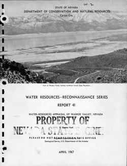 Rush, F.E., 1967, Water Resources Appraisal of Washoe Valley, Washoe County, Nevada: Nevada Department Conservation and National Resources, Water Resources Reconnaissance Series Report 41, 39 p.