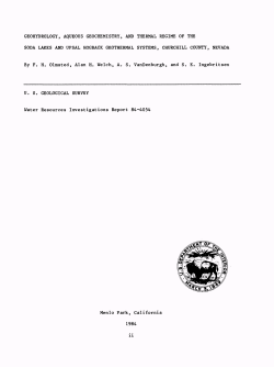 Olmsted, F.H., Welch, A.H., Van Denburgh, A.S., Ingebritzen, S.E., 1984, Geohydrology, Aqueous Geochemistry, and Thermal Regime of the Soda Lakes and Upsal Hogback Geothermal Systems, Churchill County, Nevada: U.S. Geological Survey Water Resources Investigations Report 84-4054, 166 p.
