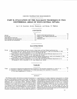Olmsted, F.H., Friedman, I., and Norton, D.R., 1981, Ground Temperature Measurements. Part II, Evaluation of the Pallmann Technique in Two Geothermal Areas of West-Central Nevada: U.S. Geological Survey Professional Paper 1203, p. 13-21.&nbsp;