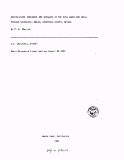 Olmsted, F.H., 1985, Ground Water Discharge and Recharge in the Soda Lakes and Upsal Hogback Geothermal Areas, Churchill County, Nevada: U.S. Geological Survey Water Resources Investigation Report 85-4033, 27 p.