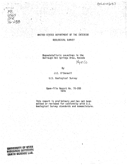 O'Donnell, J.E., 1976, Magnetotelluric Soundings in the Darrough Hot Springs Area, Nevada: U.S. Geological Survey Open-File Report 76-288.