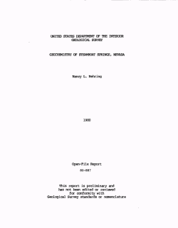 Nehring, N.L., 1980, Geochemistry of Steamboat Springs, Nevada: U.S. Geological Survey Open-File Report 80 887, 66 p.
