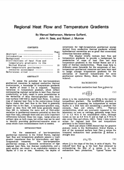 Nathenson, M., Guffanti, M., Sass, J.H., and Munroe, R.J., 1983, Regional Heat Flow and Temperature Gradients: in Reed, M.J., (Editor), Assessment of Low-Temperature Geothermal Resources of the United States-1982, U.S. Geological Survey Circular 892, p. 9
