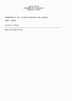 Morgan, D.S., 1982, Hydrology of the Stillwater Geothermal Area, Churchill County, Nevada: U.S. Geological Survey Open-File Report 82-345, 108 p. (NV/STR/MORGAN, 1982).&nbsp;