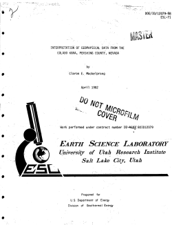 Mackelprang, C.E., 1982, Interpretation of Geophysical Data from the Colado KGRA, Pershing County, Nevada: DOE Report DOE/ID/12079-58 ESL-71, P 1-8&nbsp;