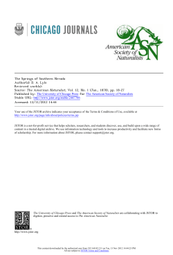 Lyle, D.A., 1878, The Springs of Southern Nevada: Amer. Naturalist, v. 1, p. 18-27.