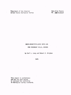 Long, C.L., and Brigham, R.H., 1975b, Audio Magnetotelluric Data Log for Steamboat Hills, Nevada: U.S. Geological Survey Open-File Report 75-447.