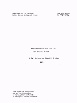 Long, C.L., and Brigham, R.H., 1975a, Audio Magnetotelluric Data Log for Wabuska, Nevada: U.S. Geological Survey Open-File Report 75-444.
