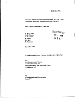 Hickman, S., Zoback, M., Barton C., Benoit, D., Svitek, J., and Summers, R., 2000, Stress and Permeability Heterogeneity Within the Dixie Valley Geothermal Reservoir: Recent Results from Well 82-5: Proceedings, Twenty-Fifth Workshop on Geothermal Reservoir Engineering. p. 256-265.&nbsp;