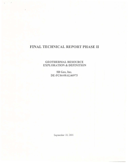 Goranson, C., 2001, Final Technical Report Phase II: Geothermal Resource Exploration Definitions: SB Geo, Inc., DE-FC04-00AL66975, 13 p.