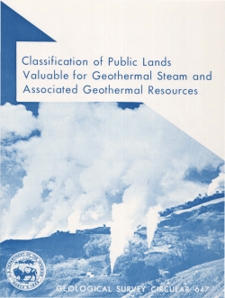 Godwin, L.H., Haigler, L.B., Rioux, R.L., White, D.E., Muffler, L.P.J., and Weyland, R.G., 1971, Classification of Public Lands Valuable for Geothermal Steam and Associated Geothermal Resources: U.S. Geological Survey Circular 647.