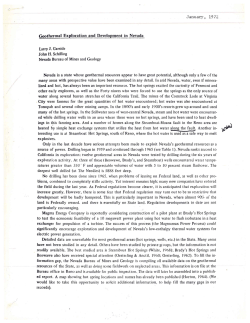 Garside, L.J., and Schilling, J.H., 1972, Geothermal Exploration and Development in Nevada, in Geothermal Overviews of the Western United States: Geothermal Resource Council Conference, El Centro, 1972, Proceedings, Paper H.