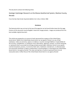 Flynn, T., Ghusn, G., Jr., and Trexler, D.T., 1984, Geologic and Hydrologic Research on the Moana Geothermal System, Washoe County, Nevada: Geo-Heat Center Quarterly Bulletin, v. 8, no. 2, p. 36.