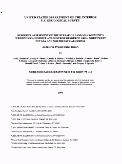 Doebrich, J.L., Albino, G.V., Barker, C.E., Duffield, W.A., Dunn, V.C., Hanna, W.F., McFarlan, J.P., Mcguire, D.J., Miller, M.S., Peters, S.G., Plouff, D., Raines, G.L., Sawatzky, D.L., and Spanski, G.T., 1994, Resource Assessment of the Bureau of Land Management's Winnemucca District and Surprise Resource Area, Northwest Nevada and Northeast California: U.S. Geological Survey Open-File Report OF 94-0712, 101 p.&nbsp;