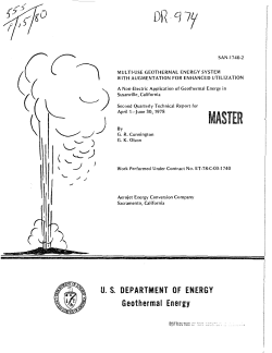 Cunnington, G.R., and Olson, G.K., 1978, Multi-Use Geothermal Energy System with Augmentation for Enhanced Utilization: A Non-Electric Application for Geothermal Energy in Susanville, California, SAN-1740-2, 60 pgs