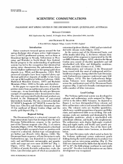 Cunneen, R., and Sillitoe, R.H., 1989, Paleozoic Hot Spring Sinter in the Drummond Basin, Queensland, Australia: Economic Geology, v. 84, p. 135-142.