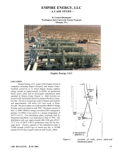 Bloomquist, R.G., 2004c, Empire Energy. LLC: A Case Study: Geo-Heat Center Quarterly Bulletin, v. 25, no. 2, p. 11-13.