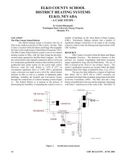 Bloomquist, R.G., 2004a, Elko County School District heating systems, Elko, Nevada: A case study: Geo-Heat Center Quarterly Bulletin, v. 25, no. 2, p. 14-16.