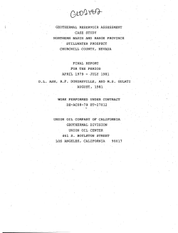 Ash, D.L., Dondanville, R.F. and Gulati, M.S., 1981, Geothermal Reservoir Assessment Case Study, Northern Basin and Range Province, Stillwater Prospect, Churchill County, Nevada, Final Report DOE/ET/27012-1 Under Contract DE-AC08-79 ET-27012, p. 28&nbsp;
