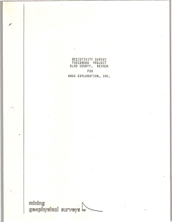 AMAX, Resistivity Survey Tuscarora Project, Elko County, Nevada, NV/TUS/AMAX-8, 1979, 12 p.