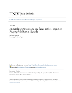 Mineral paragenesis and ore fluids at the Turquoise Ridge gold deposit, Nevada