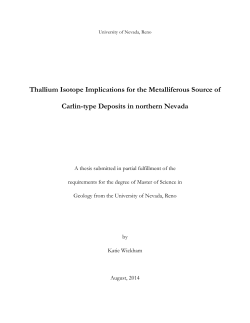 Thallium Isotope Implications for the Metalliferous Source of Carlin-type Deposits in northern Nevada