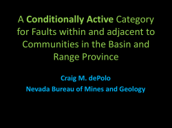 A Conditionally Active Category for Faults