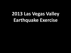 2013 Las Vegas Valley earthquake exercise