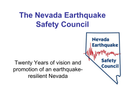 The Nevada Earthquake Safety Council &ndash; Twenty Years of Vision and Promotion of an