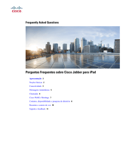 Perguntas Frequentes sobre Cisco Jabber para iPad