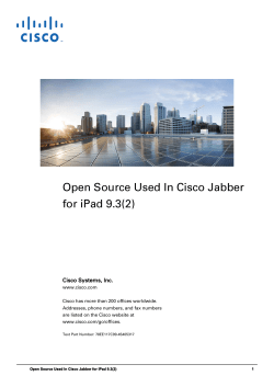 Cisco Jabber for iPad 9.3(2) Licensing Document