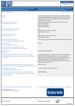 CB Test Certificate