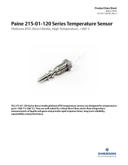 215-01-120 Series Temperature Sensor