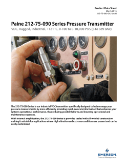 212-75-090 Series Pressure Transducer
