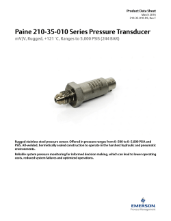 210-35-010 Series Pressure Transducer